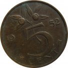 1952 Netherlands 5 Cents 1952 Netherlands 5 Cents