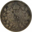 1918 Silver Canadian Dime