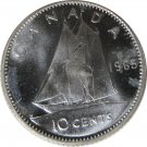 1965 Silver Canadian Dime