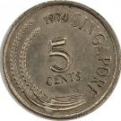 1974 Singapore 5 Cent 1974 Singapore 5 Cent