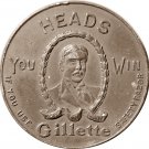 Gillette Razor Heads You Win, Tails You Lose Token LOG Gillette Razor Heads You Win, Tails You Lose Token LOG