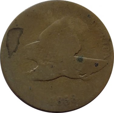 1858 Indian Head Cent AG3 LOG