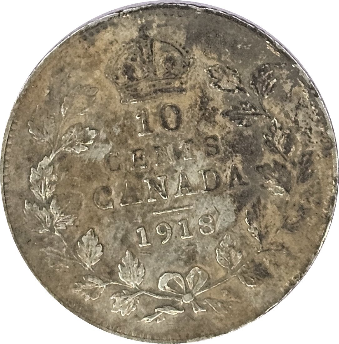 1918 Canadian Dime SILVER DO 2 1918-canadian-dime-silver-do-2
