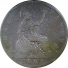 1862 Great Britain Half Penny