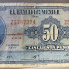 Mexico 50 Pesos 1965 P-49p Circulated Note  578274