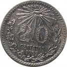 1937 Mexico 20 Centavos (SILVER 125)