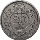 1895 Austria 20 Heller