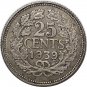 1939 Netherlands 25 Cents (SILVER 125)
