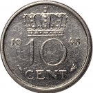 1948 Netherlands 10 Cents  #2