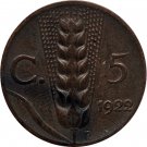 1922 Italy 5 Centesimi