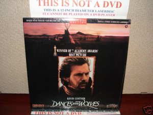 Laserdisc DANCES WITH THE WOLVES 1990 Kevin Costner Lot#6 LTBX LD