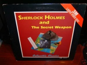 Laserdisc SHERLOCK HOLMES & THE SECRET WEAPON (1943) Basil Rathbone Lot#3 FS Cassic LD