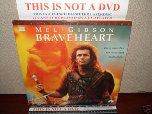 Laserdisc BRAVEHEART 1995 Mel Gibson Lot#5 LTBX THX Movie [LDLV33118-2WS]