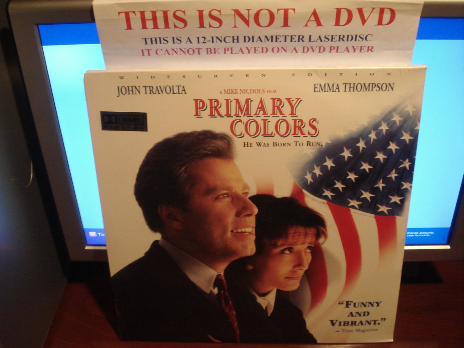 Laserdisc primary colors 1998 john travolta lot 2 ltbx ac 3 sealed