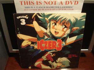 LD Anime ICZER 3 VOLUME 3 1991 Japanese w/English Sub U.S. Manga SEALED Laserdisc  [ID2892CT]