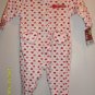 NWT CARTERS be mine VALENTINE heart sleeper GIRLS 3 mos
