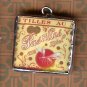 Glass Charm Antique French Pastille Label