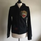 ED HARDY Rhinestone Black Tiger Hoodie Sz M NWT ED HARDY Rhinestone Black Tiger Hoodie Sz M NWT