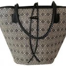 NEIMAN MARCUS Large Patterned Tote ~ Black NEIMAN MARCUS Large Patterned Tote ~ Black