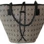 NEIMAN MARCUS Large Patterned Tote  ~ Black
