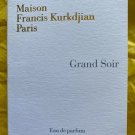 Maison Francis Kurkdjian Paris Grand Soir Eau de perfum 0.06 oz, 2ml Maison Francis Kurkdjian Paris Grand Soir Eau de perfum 0.06 oz, 2ml