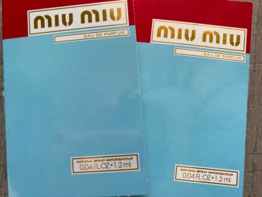 MiuMiu Eau De Parfum   0.04 oz each  Set Of 2