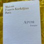 Maison Francis Kurkdjian APOM  femme  Eau de Parfum  Vial Sample 2ml 0.06 fl oz