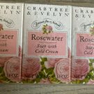 Crabtree Evelyn Rosewater Soap with Cold Cream 3x 40g NIB Crabtree Evelyn Rosewater Soap with Cold Cream 3x 40g NIB