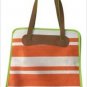 NEIMAN MARCUS Woven Striped Multicolored Tote Bag