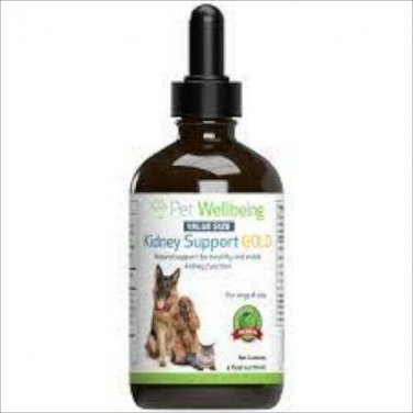 Pet Wellbeing Kidney Support Gold For Dogs Natural Canine Health  4 oz