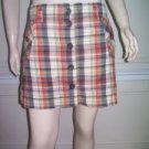 WOMENS J. CREW PLAID A-LINE COTTON SKIRT SZ 8