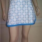 WOMENS NIKE FIT DRY BLUE WHITE CIRCLES SKIRT SKORT SZ S