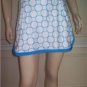 WOMENS NIKE FIT DRY BLUE WHITE CIRCLES SKIRT SKORT SZ S