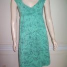 WOMENS ELLA MOSS GREEN BLUE CASUAL DRESS SZ S 4 6