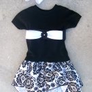 Black and White Bandana Twirl Dress