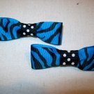 Blue Zebra Stripes Clippies