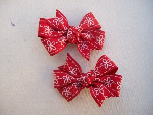 Red Flower Clippies