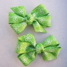 Lime Green Flower Clippies