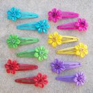 Assorted Flower Snap Clips
