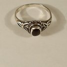 Vintage 925 solid silver Black Onix stone ring