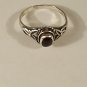 Vintage 925 solid silver Black Onix stone ring
