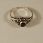Vintage 925 solid silver Black Onix stone ring