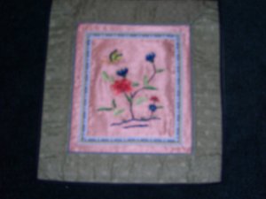 Square Tapestry with butterfly & flowers   *** FREE SHIPPING ***