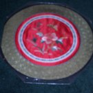 Round Tapestry with butterfly & flowers   *** FREE SHIPPING ***