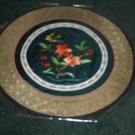 Round Tapestry with butterfly & flowers   *** FREE SHIPPING ***