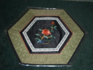 HEXAGON Tapestry with FLOWERS   *** FREE SHIPPING ***