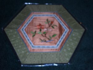 HEXAGON Tapestry with FLOWERS   *** FREE SHIPPING ***