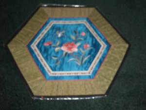 HEXAGON Tapestry with BIRD & FLOWERS   *** FREE SHIPPING ***