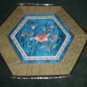 HEXAGON Tapestry with BIRD & FLOWERS   *** FREE SHIPPING ***