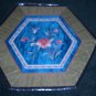 HEXAGON Tapestry with BIRD & FLOWERS *** FREE SHIPPING ***